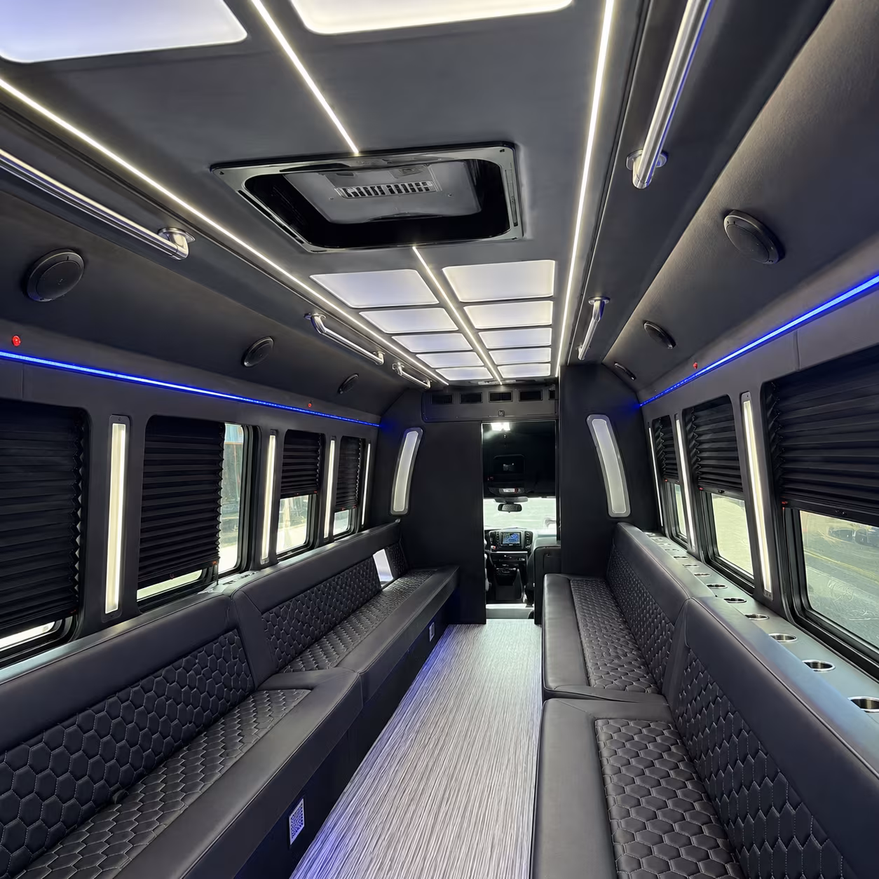 chandler party bus rental interior